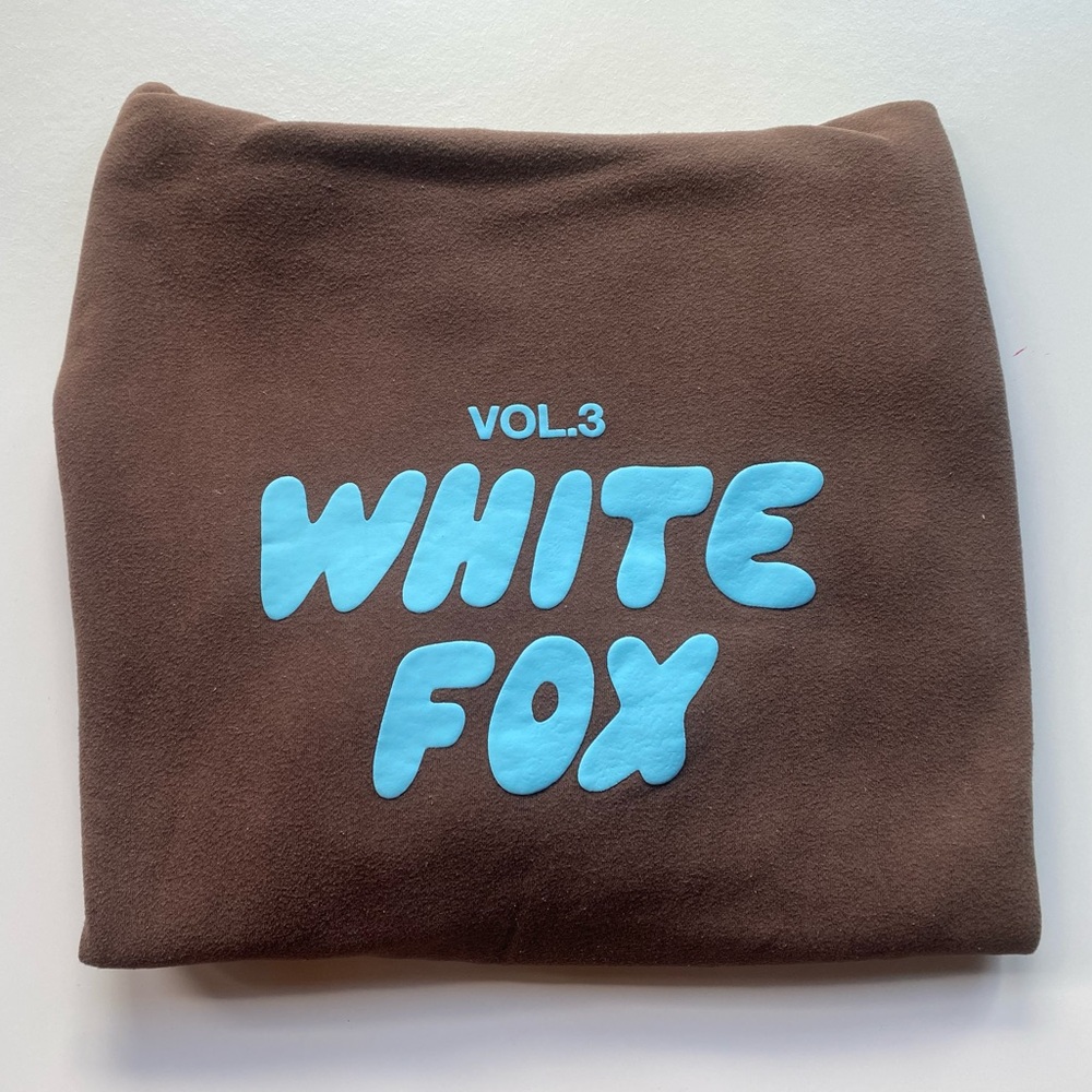 Brown White Fox Hoodie Volume 3 Size S/M